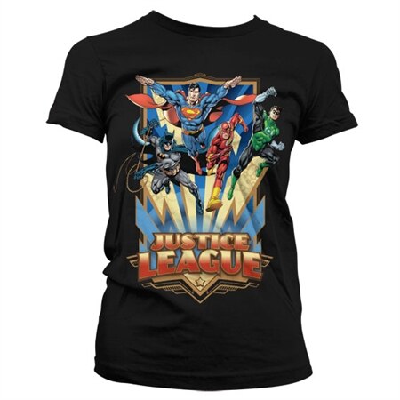 Justice League - Team Up! Girly T-Shirt, Girly T-Shirt