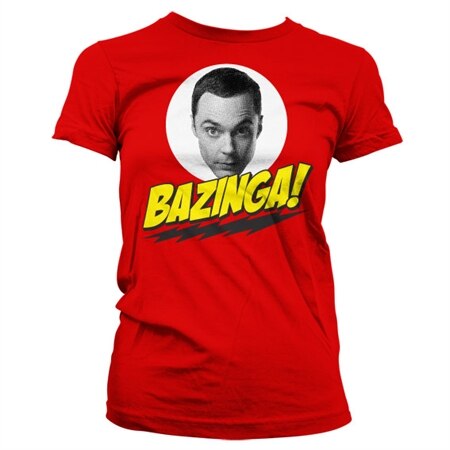 Bazinga Sheldons Head Girly T-Shirt, Girly T-Shirt