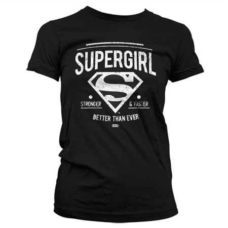Läs mer om Supergirl - Strong & Faster Girly T-Shirt, T-Shirt