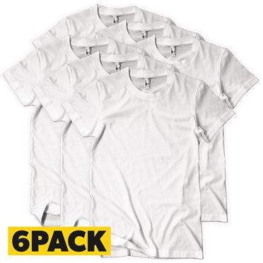 Läs mer om T-Shirts Bigpack Vit - 6 pack, T-Shirt