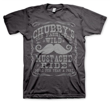 Läs mer om Chubbys Mustache Ride T-Shirt, T-Shirt