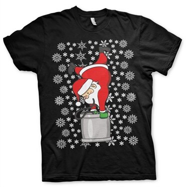 Santa Claus Keg Stand T-Shirt, Basic Tee
