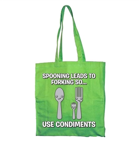 Spooning Leads To Forking Tote bag, Tote Bag