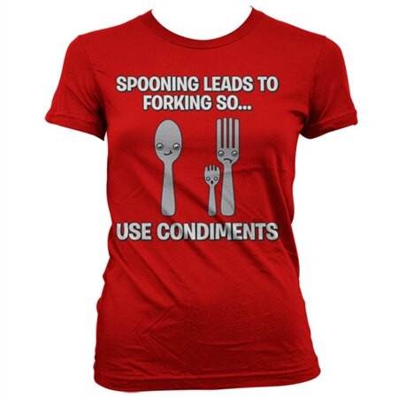 Läs mer om Spooning Leads To Forking Girly T-Shirt, T-Shirt