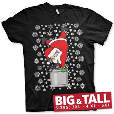 Santa Claus Keg Stand Big & Tall T-Shirt, Big & Tall T-Shirt