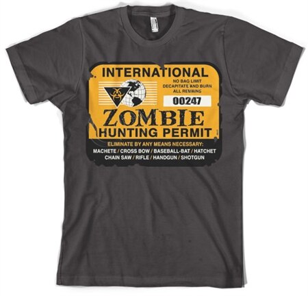 Zombie Hunting Permit T-Shirt, Basic Tee