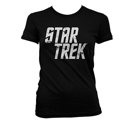 Star Trek Distressed Logo Girly T-Shirt, Girly T-Shirt