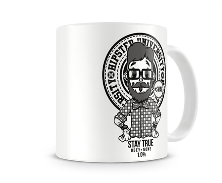 Hipster University Coffee Mug, Coffee Mug