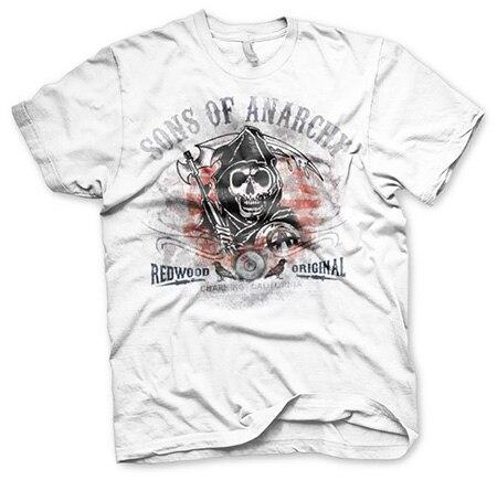 Sons Of Anarchy Distressed Flag T-Shirt, Basic Tee
