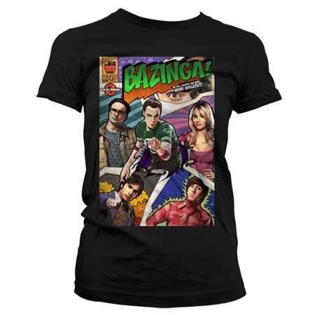 Big Bang Theory - Bazinga Comic Cover Girly T-Shirt, Girly T-Shirt