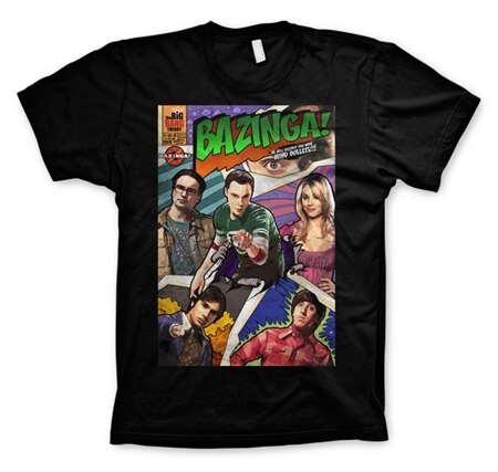 Big Bang Theory - Bazinga Comic Cover T-Shirt, Basic Tee