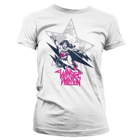 Wonder Woman Flying Girly Tee, Girly T-Shirt