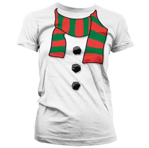 Snowmans Scarf Girly T-Shirt