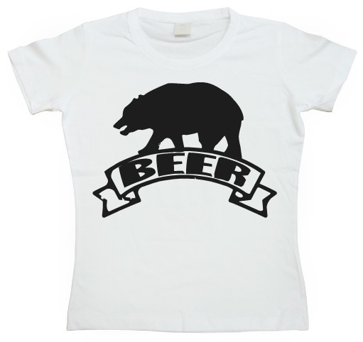 Beer-Bear Girly T-shirt