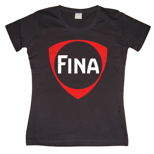 Distressed Fina Logo Girly Tee