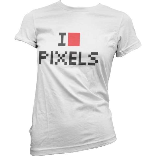 I Love Pixels Girly Tee