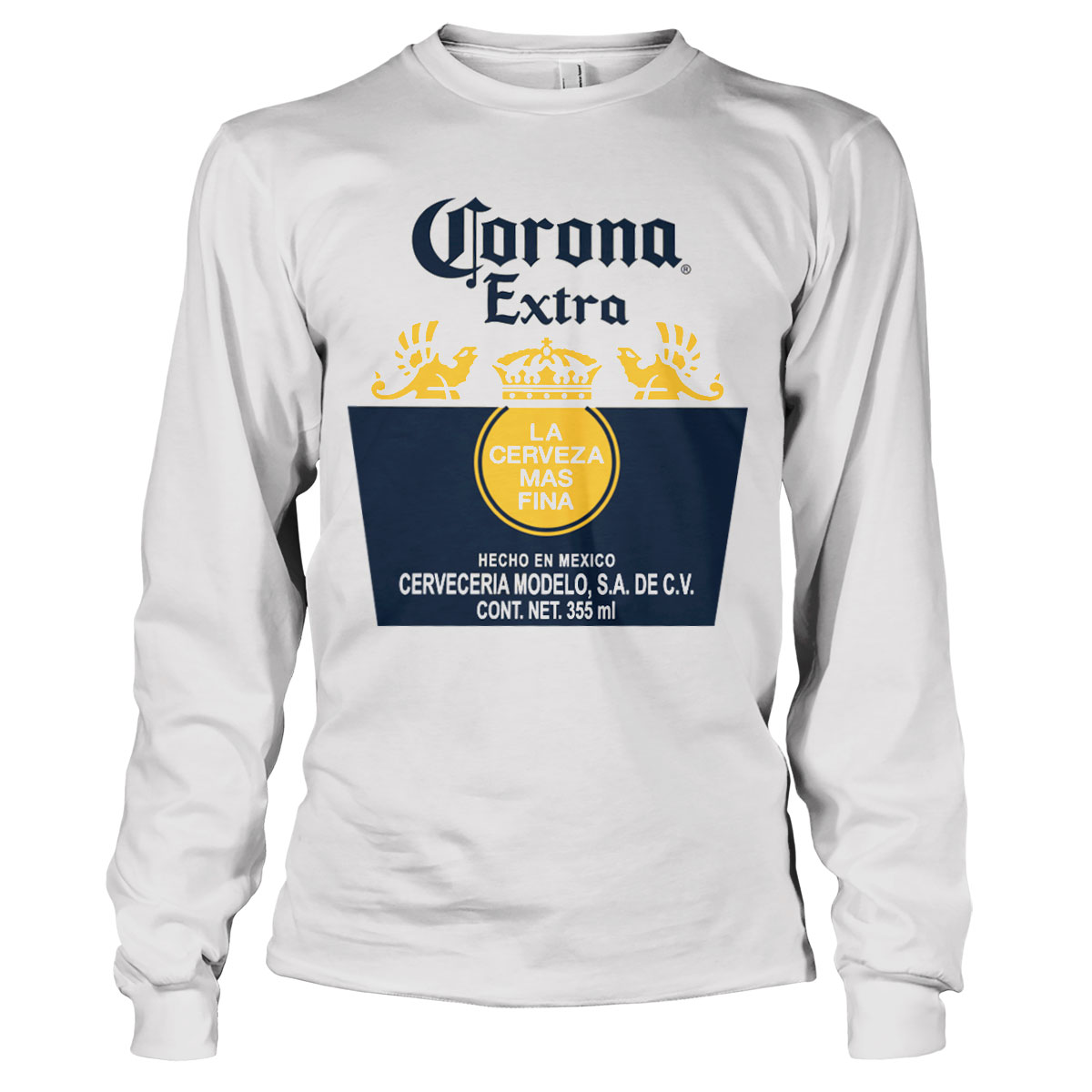 Licence Officielle CORONA EXTRA Rétro Logo Baseball Manches 3/4 T-Shirt S-XXL