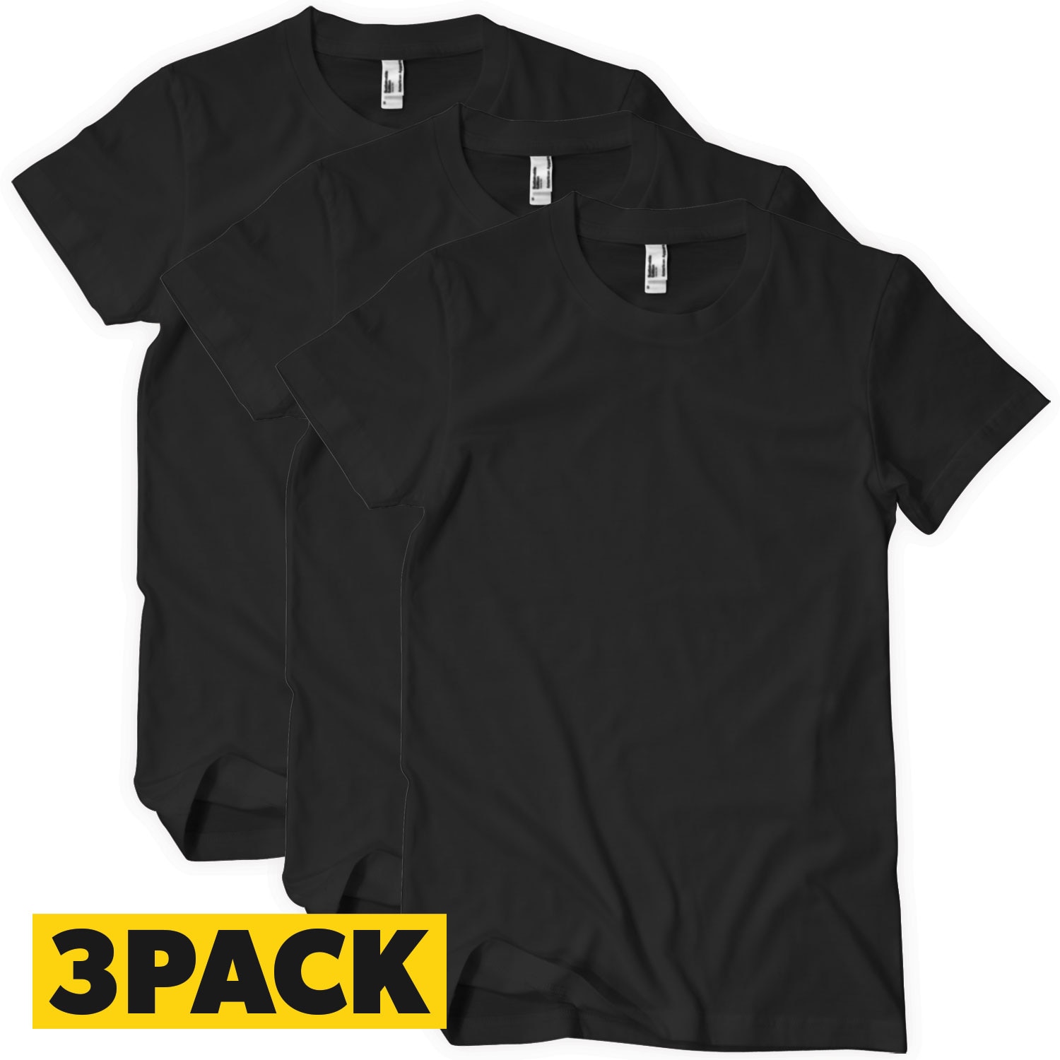 T-Shirts Bigpack Svart - 3 pack
