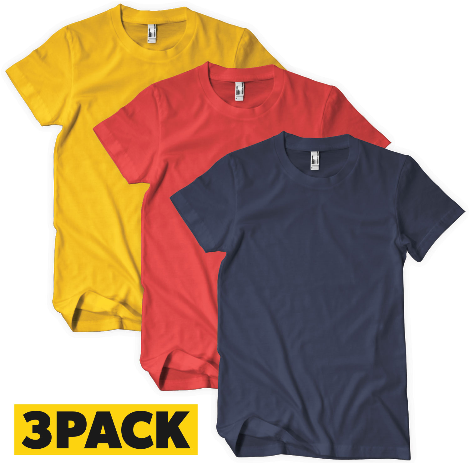 T-Shirts Bigpack Färg - 3 pack