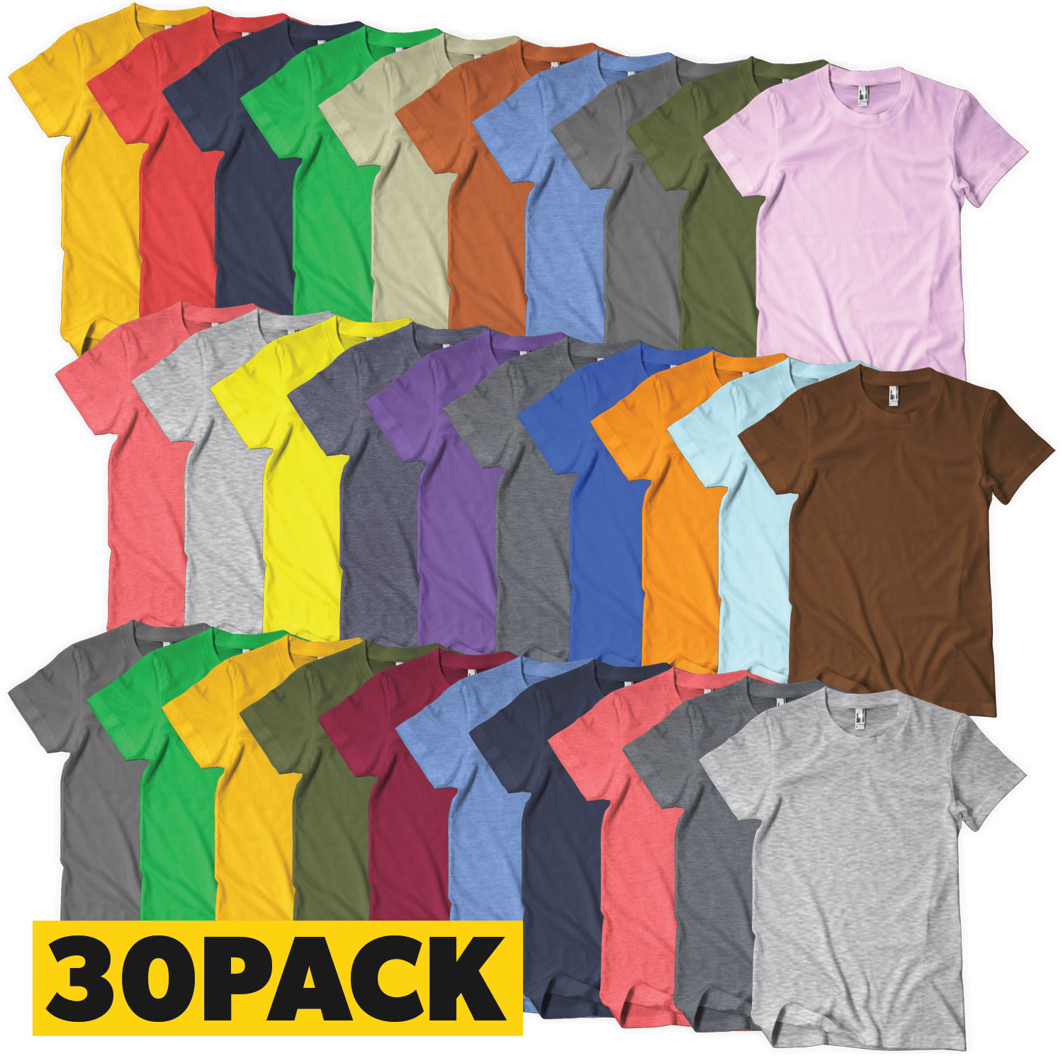 T-Shirts Megapack Färg - 30 pack