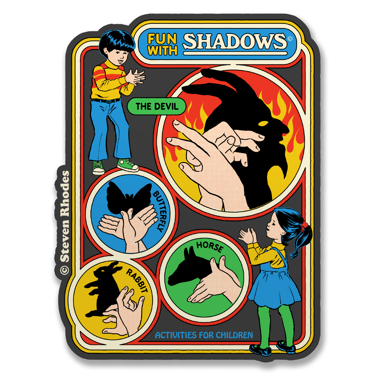 Steven Rhodes - Fun With Shadows Sticker