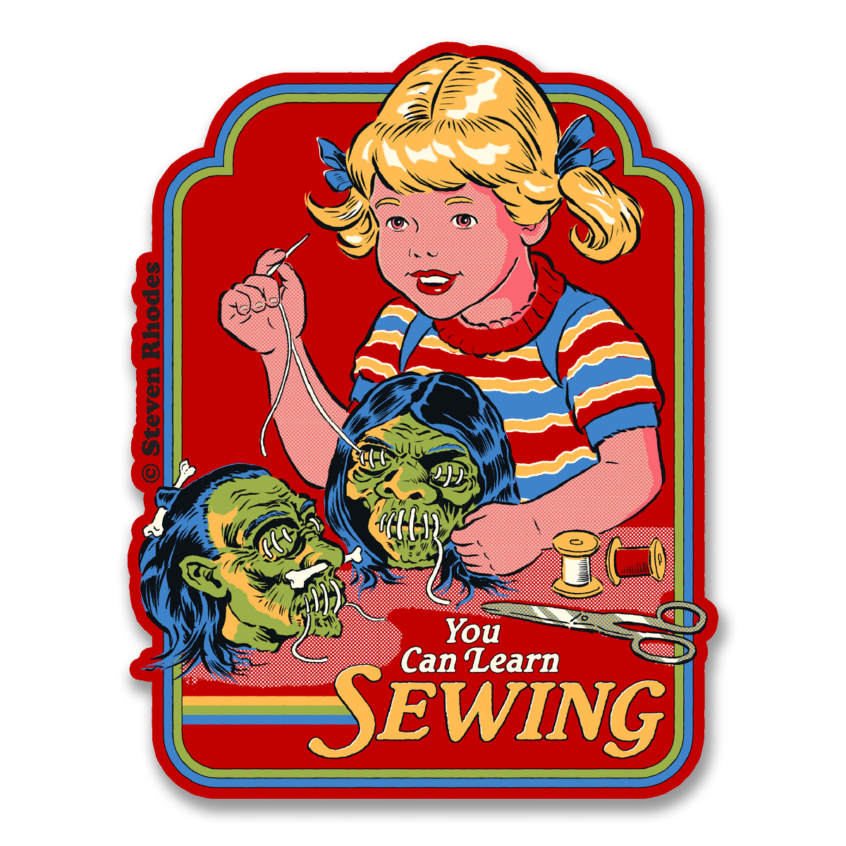 Steven Rhodes - You Can Learn Sewing Sticker