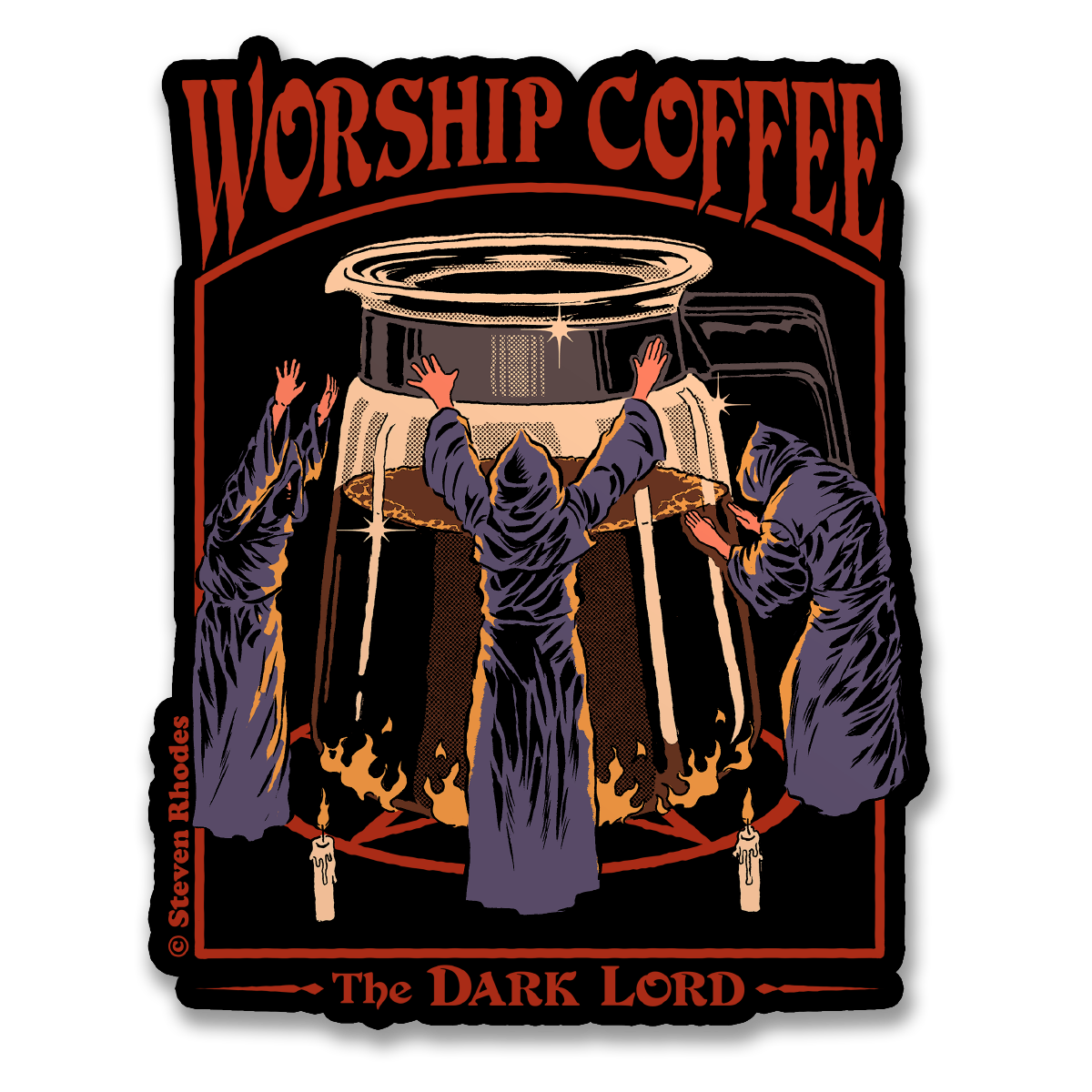 Steven Rhodes - Worship Coffee Sticker