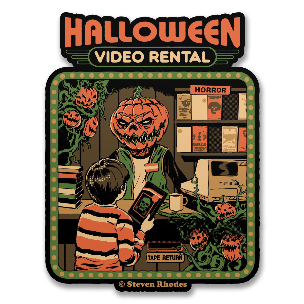 Steven Rhodes - Halloween Video Rental Sticker
