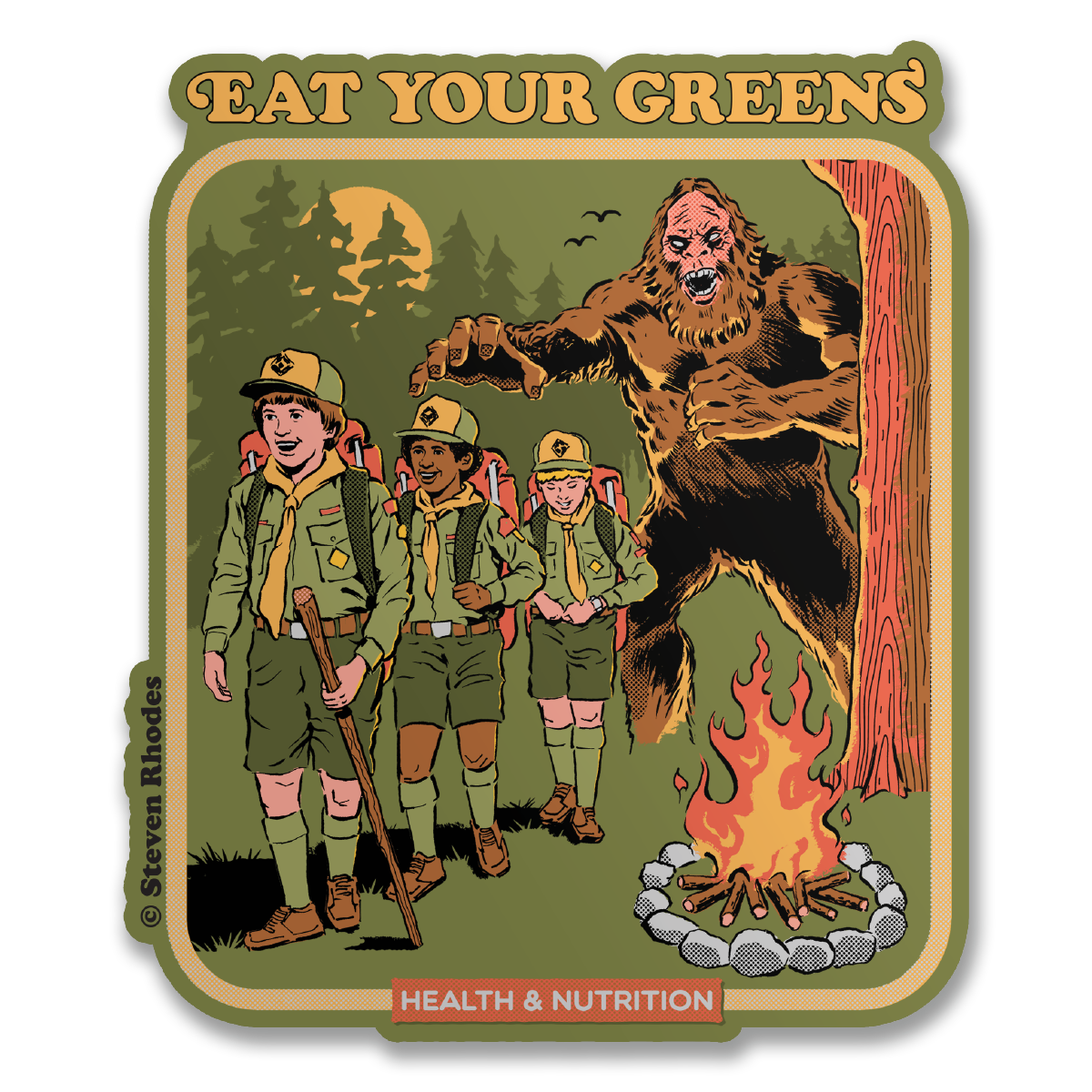 Steven Rhodes - Eat Your Greens Sticker