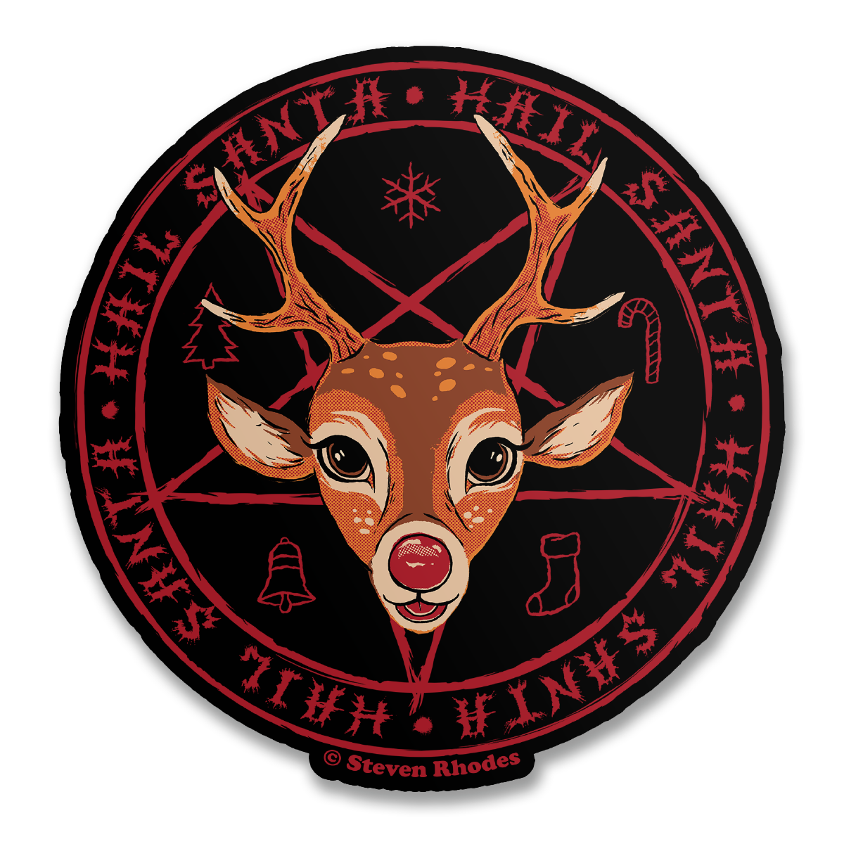 Steven Rhodes - Hail Santa Sticker