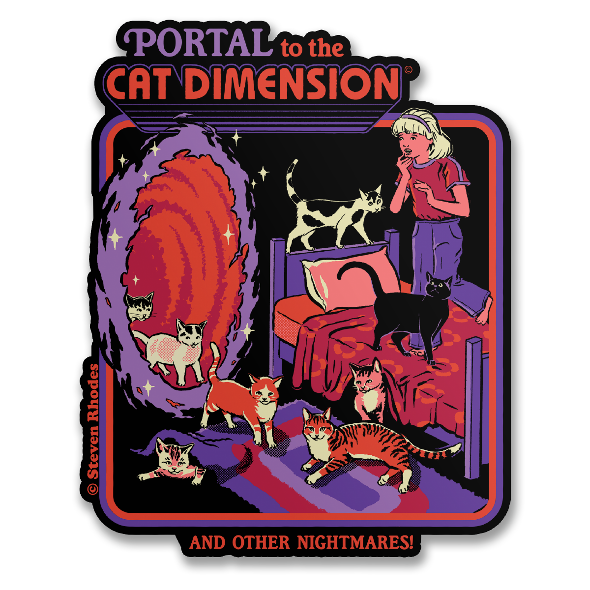 Steven Rhodes - Cat Dimension Sticker