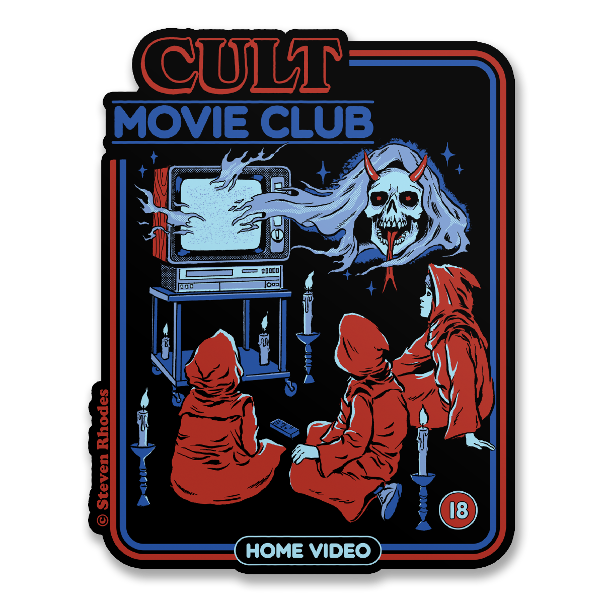 Steven Rhodes - Cult Movie Club Sticker