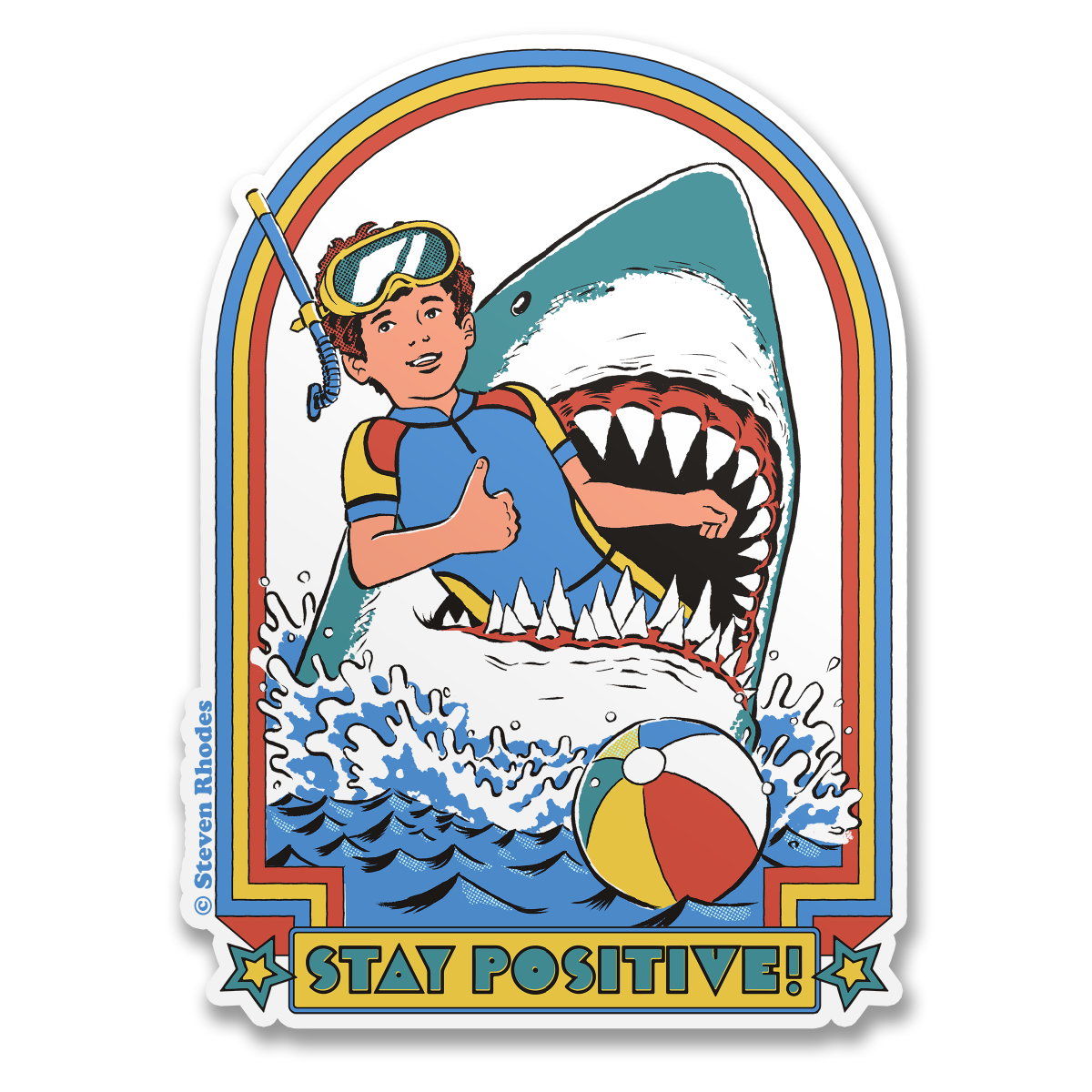 Steven Rhodes - Stay Positive Sticker
