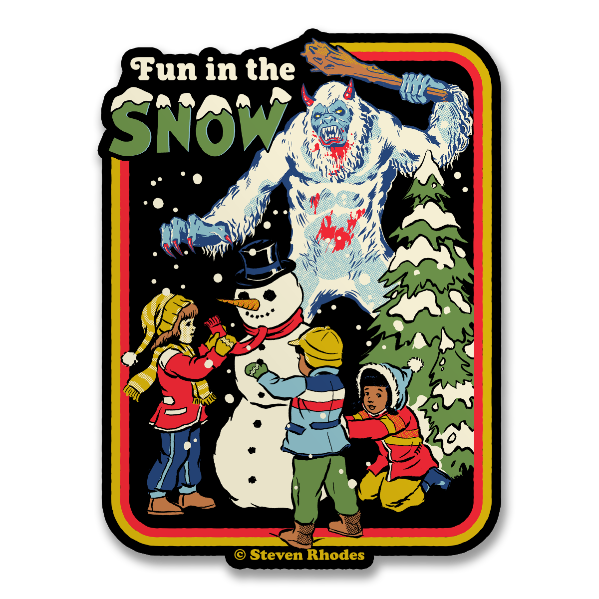Steven Rhodes - Fun In The Snow Sticker