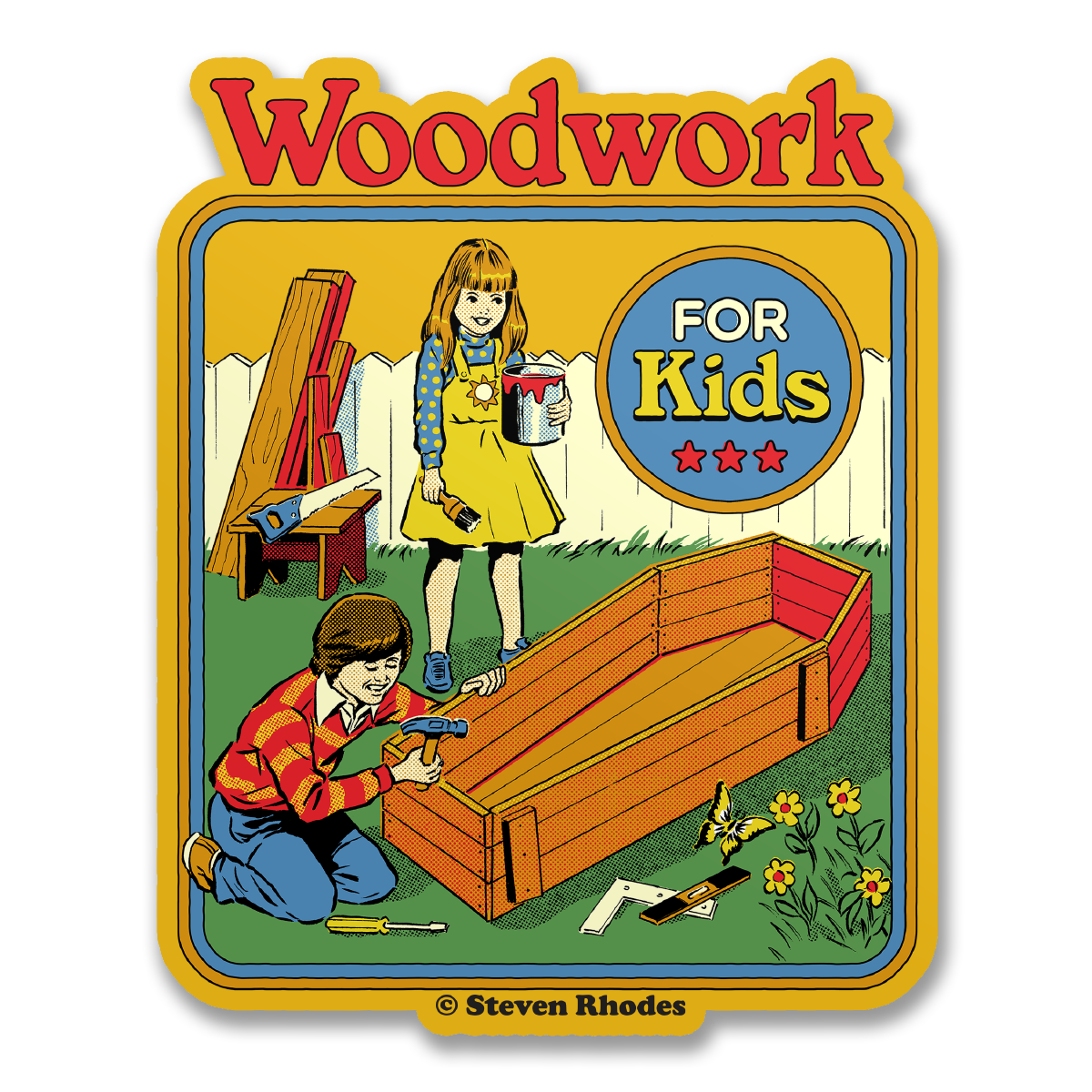 Steven Rhodes - Woodwork For Kids Sticker