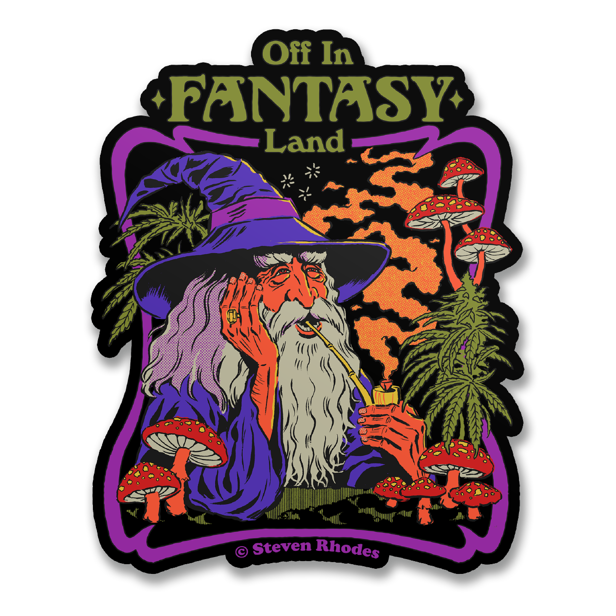 Steven Rhodes - Off In Fantasy Land Sticker