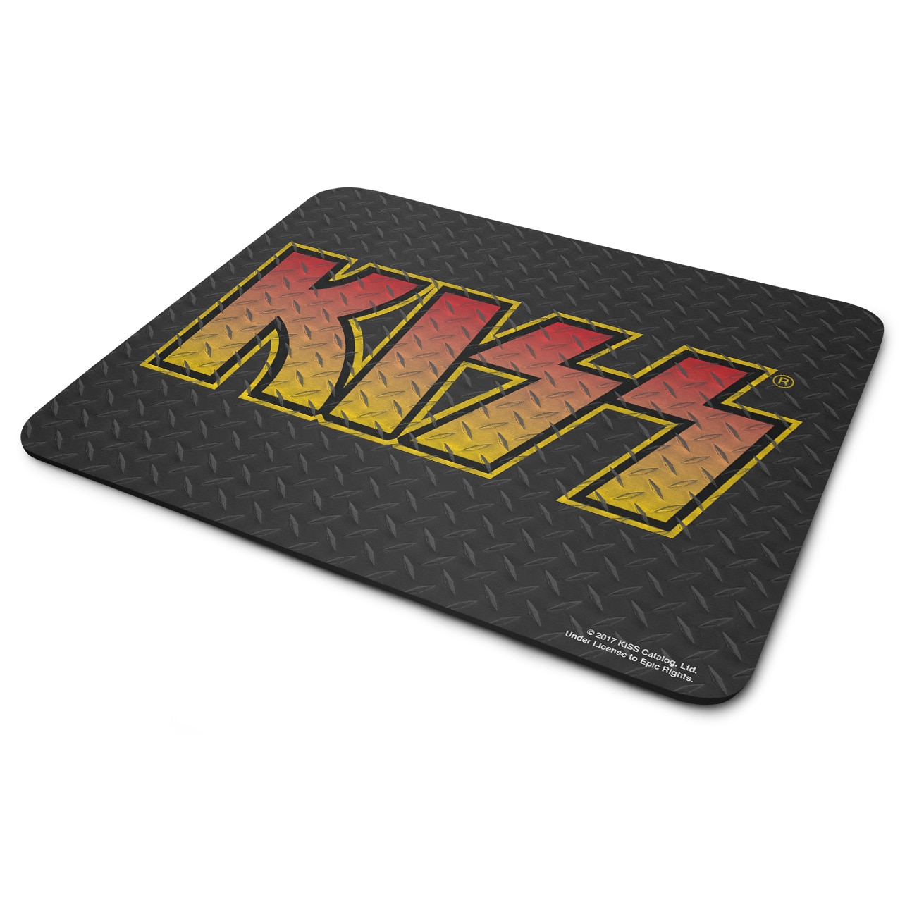 KISS Diamond Plate Logo Mouse Pad