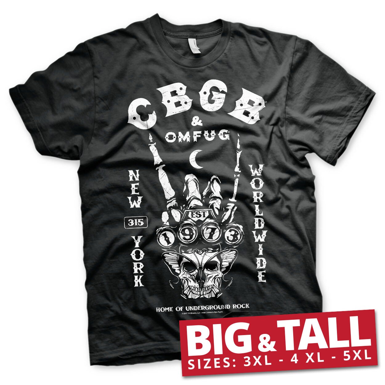 CBGB 315 New York Big & Tall T-Shirt