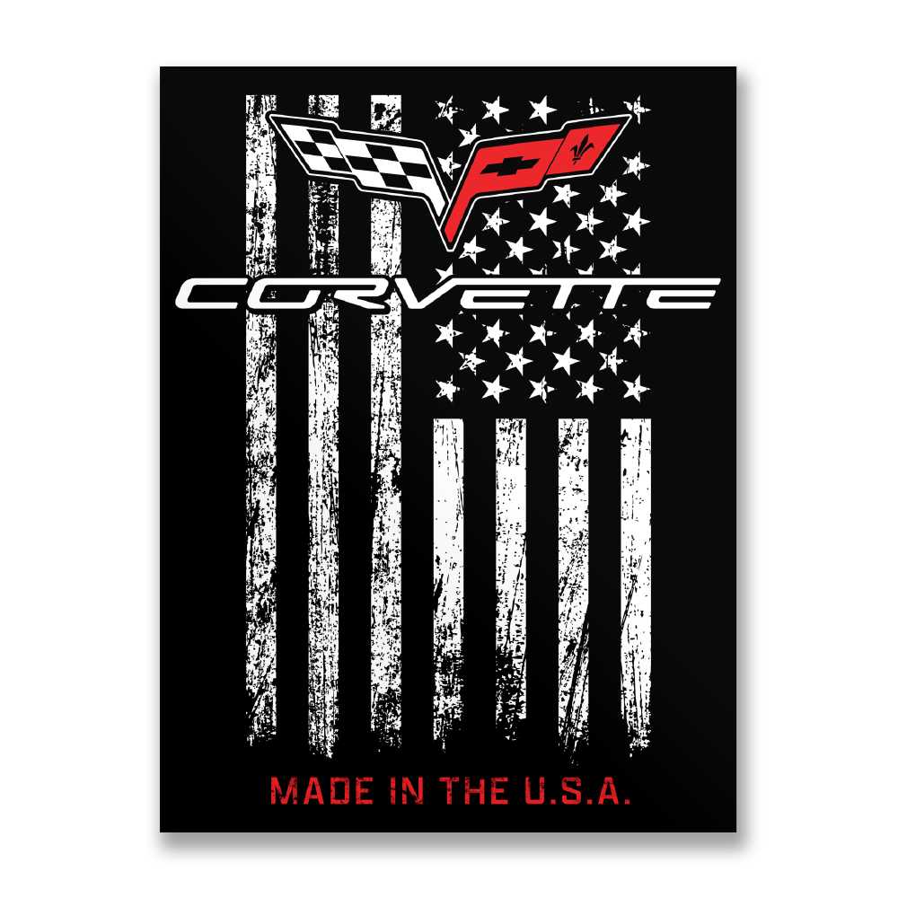 Corvette - Made In The U.S.A. Sticker