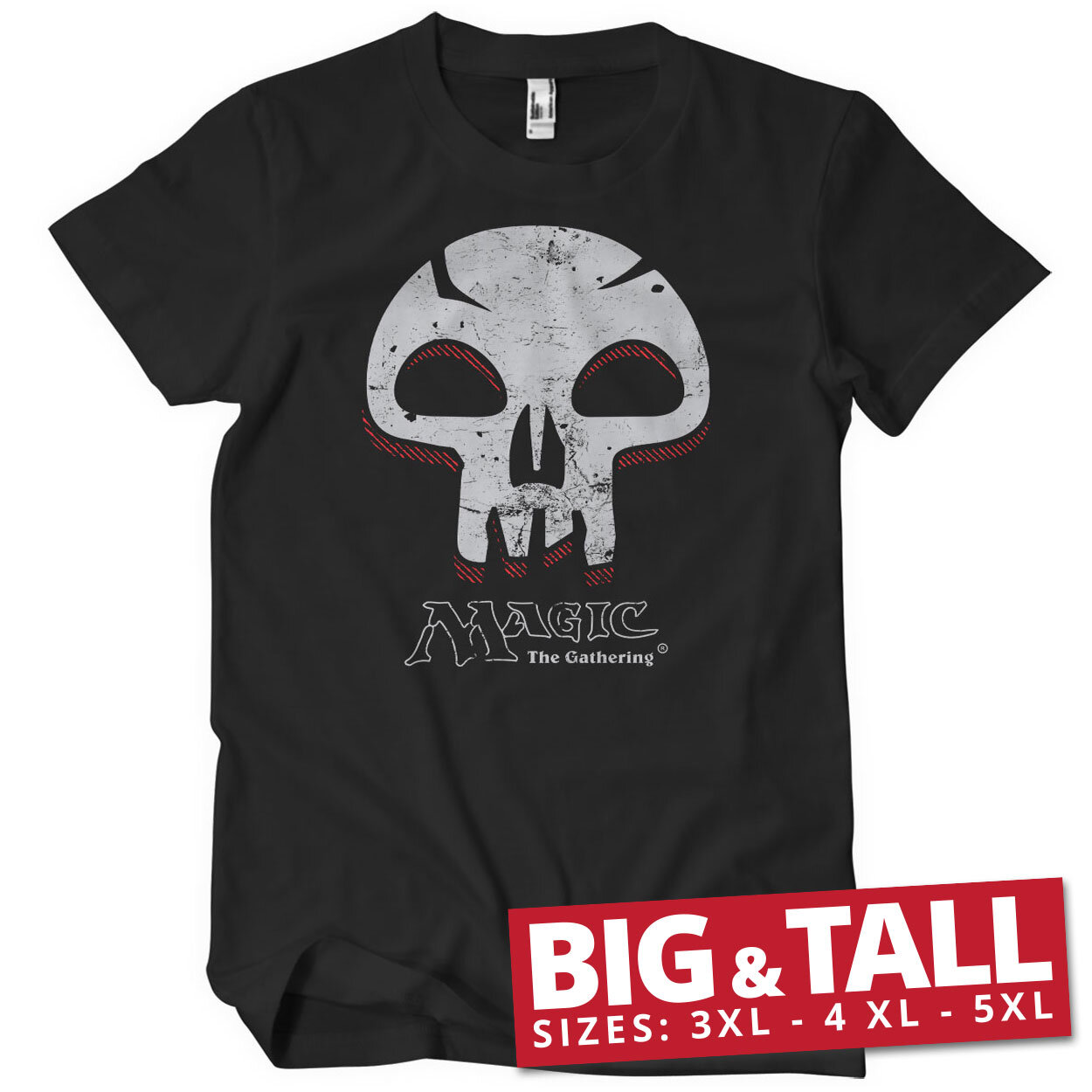 Black Mana Skull Big & Tall T-Shirt