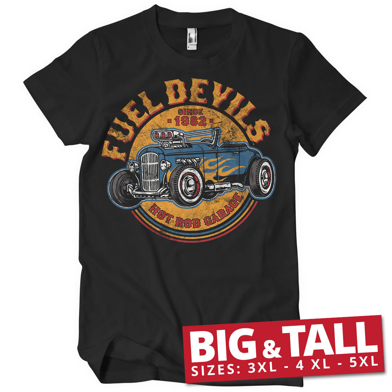 Fuel Devils Flame Rod Big & Tall T-Shirt