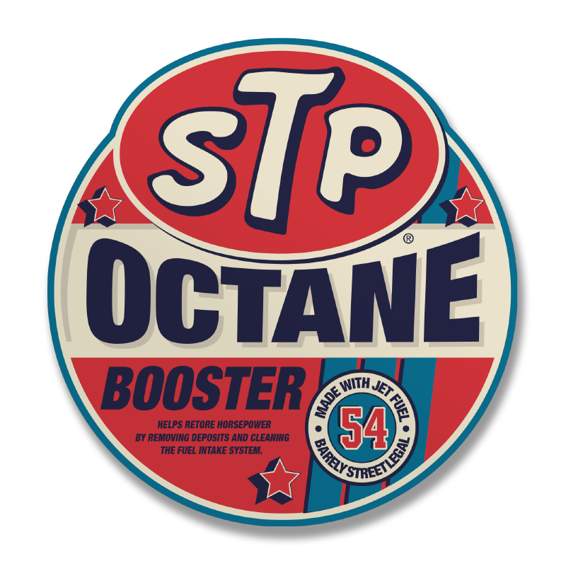 STP Octane Booster Sticker