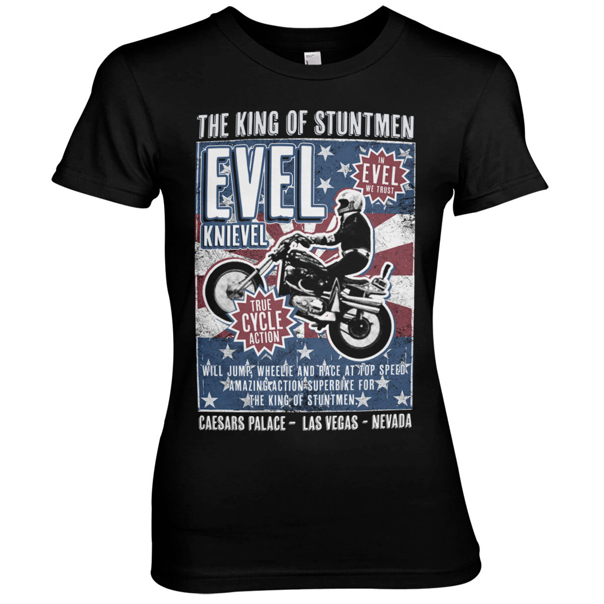 Evel Knievel Poster Girly Tee
