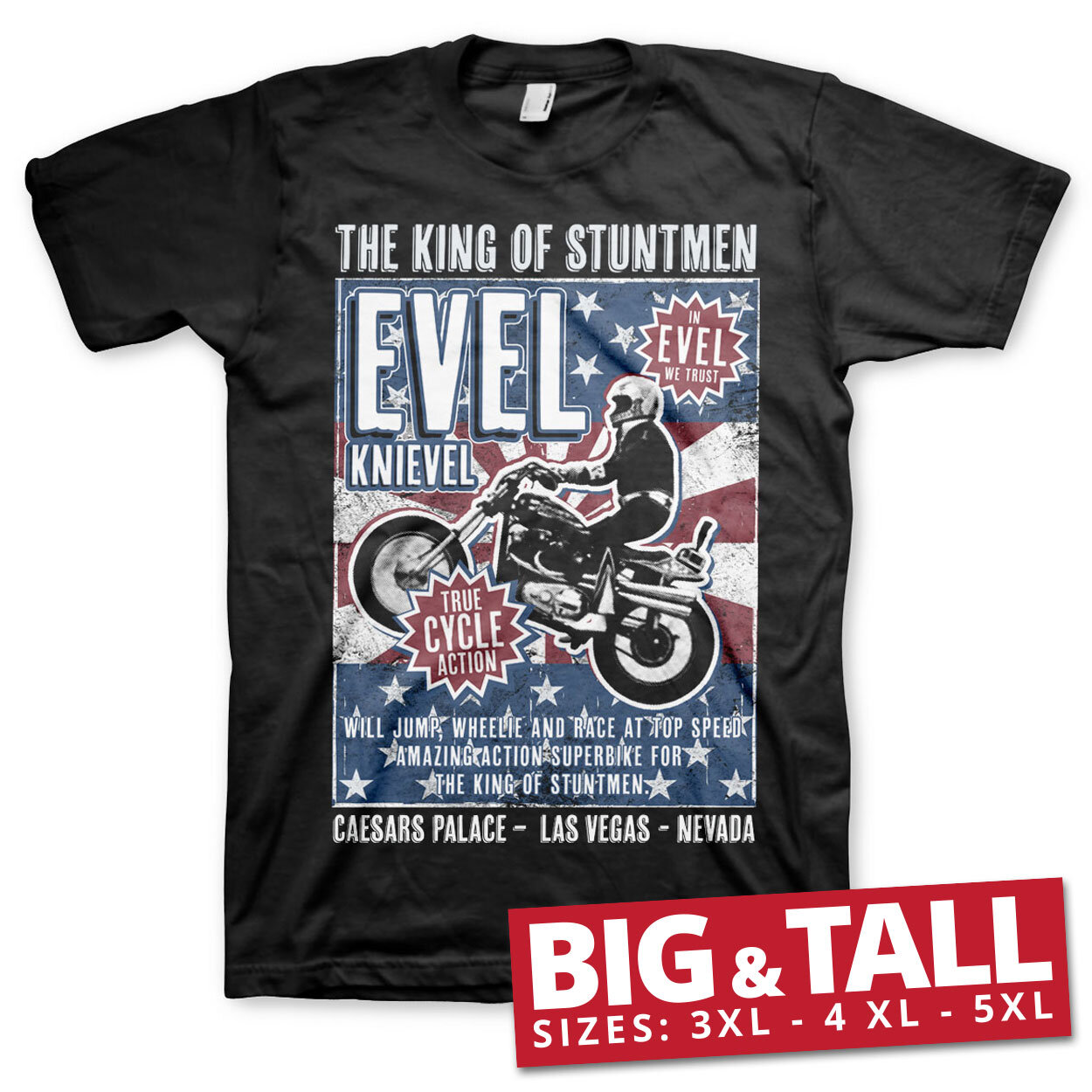 Evel Knievel Poster Big & Tall T-Shirt