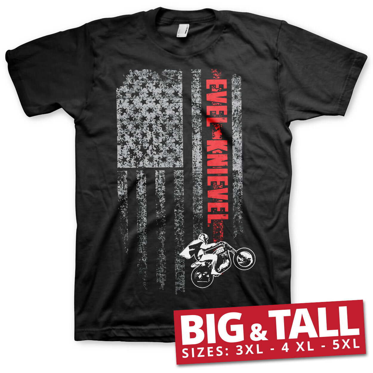 Evel Knievel Flag Big & Tall T-Shirt