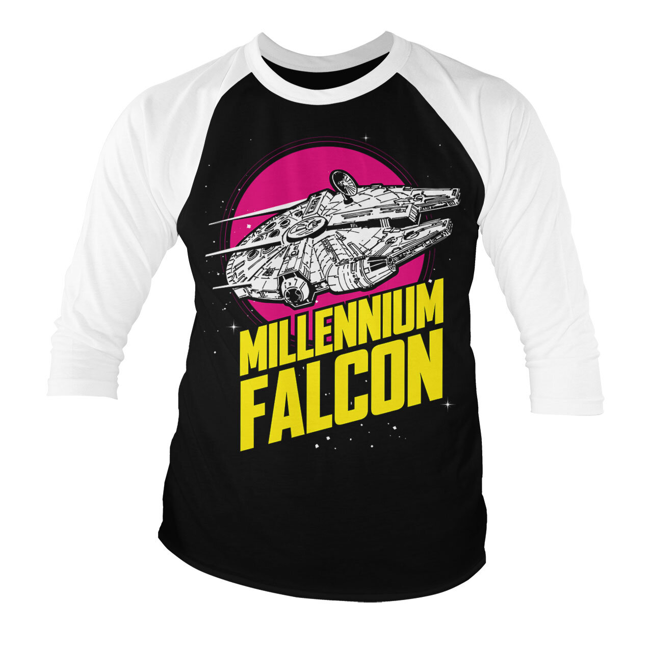 Millennium Falcon Retro Baseball 3/4 Sleeve Tee