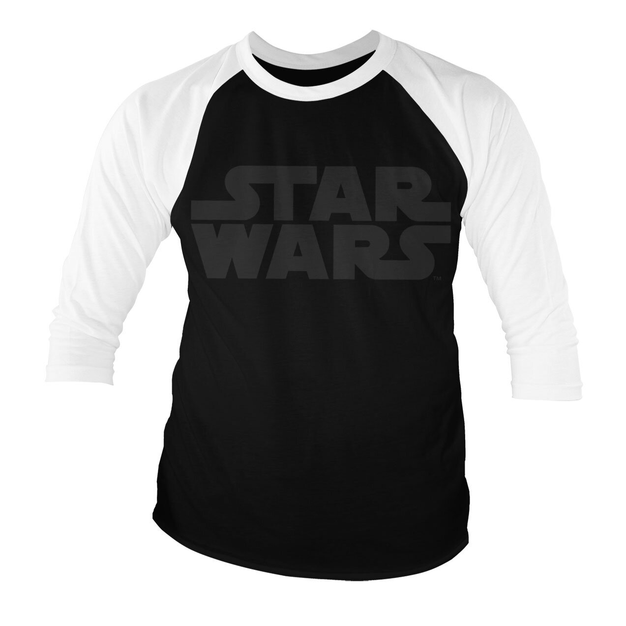 Star Wars Black Logo Baseball 3/4 Sleeve Tee
