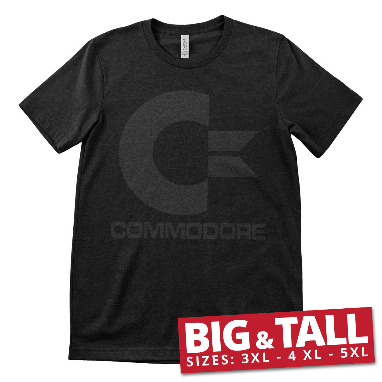 Commodore Black Logo Big & Tall T-Shirt