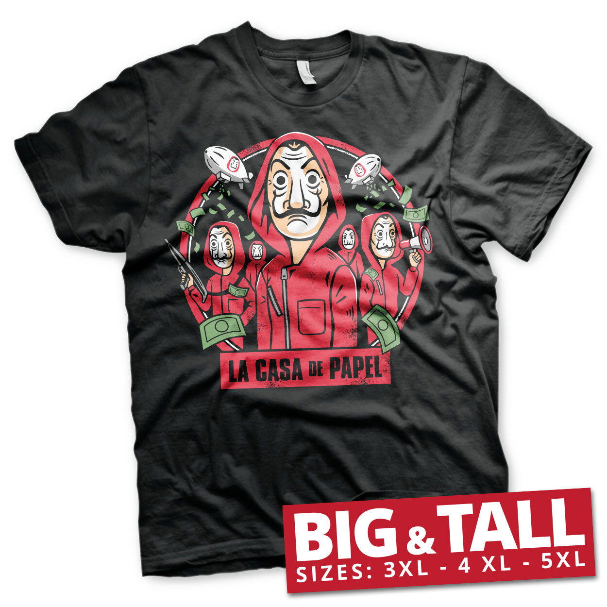 La Casa De Papel Kawaii Big & Tall T-Shirt
