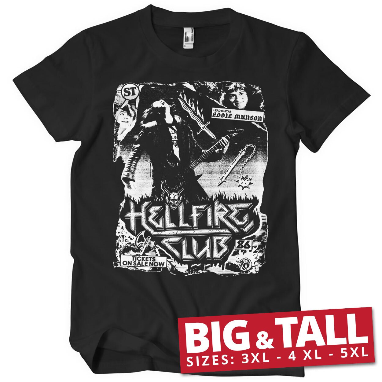 Hellfire Club Rock Poster Big & Tall T-Shirt